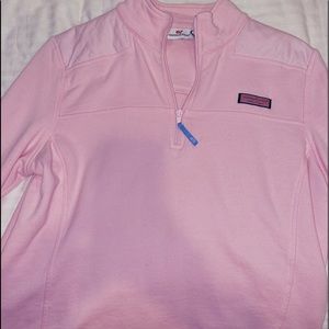 Vineyard vine pink quarter zip